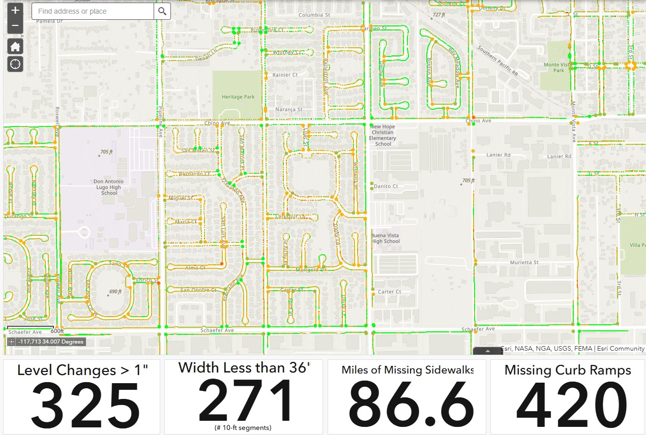 Sample pathVu GIS Dashboard